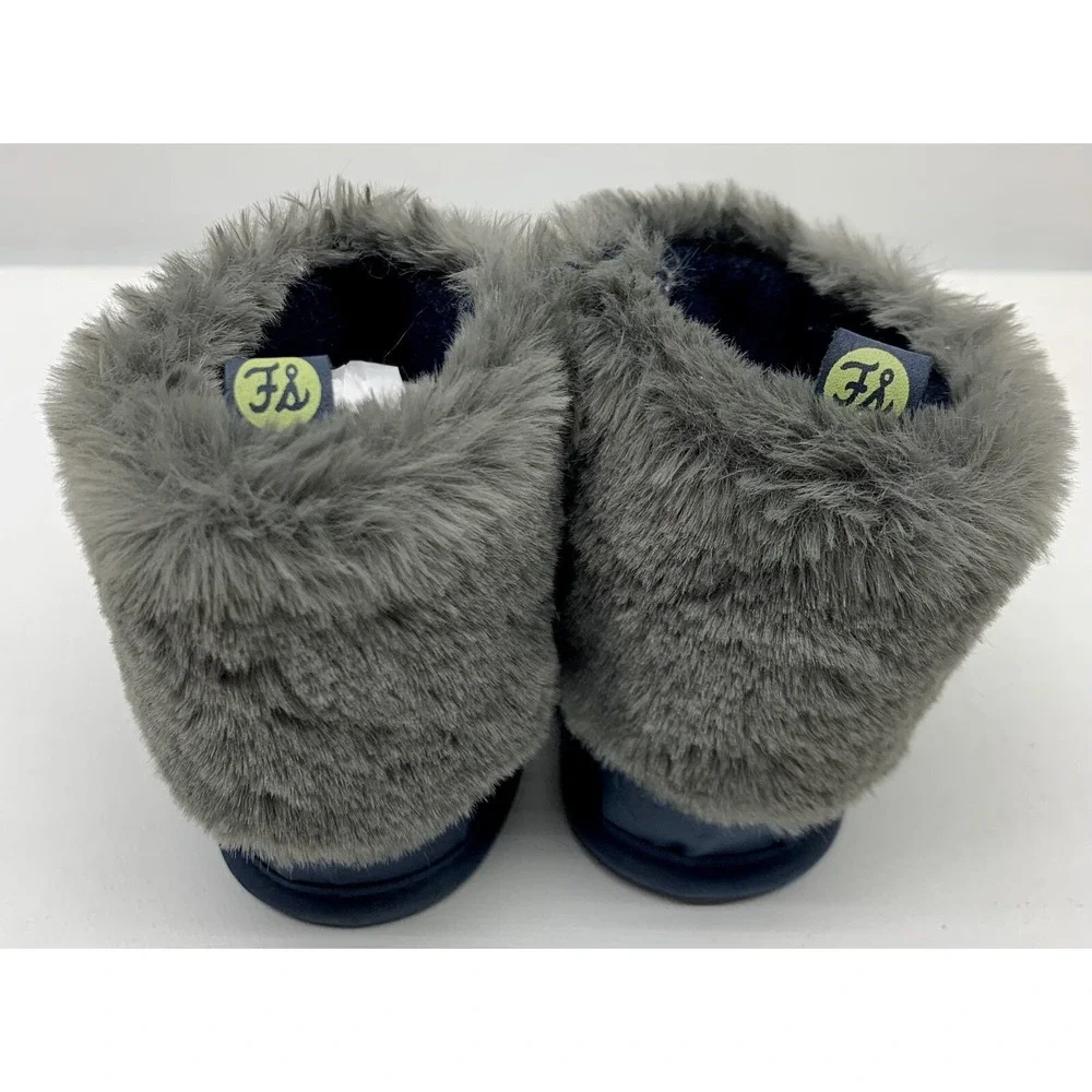 First Steps‎ By Stepping Stones Blue Faux Fur Booties 3-6 Months